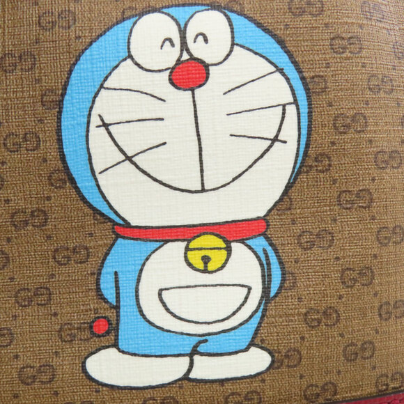 Gucci 647801 Drawstring Shoulder Bag, Doraemon Collaboration, PVC/Leather, Wo... - Picture 9 of 16